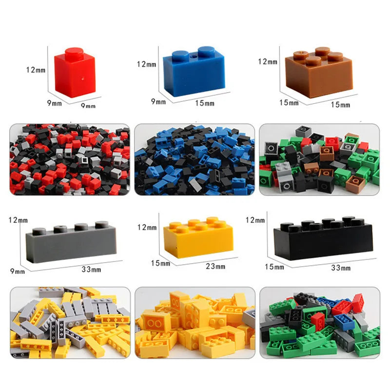 EZ 1000 Pieces DIY Creative Building Blocks Bulk Sets City Classic Bricks Assembly Brinquedos Educational Toys for Children