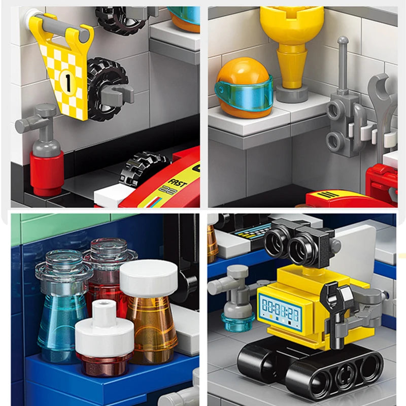 EZ NEW Dreams House Racer Car Doctor Painter Musician Scientist Pastry Chef Cameraman Astronaut Building Blocks Kit Brick Model Toy