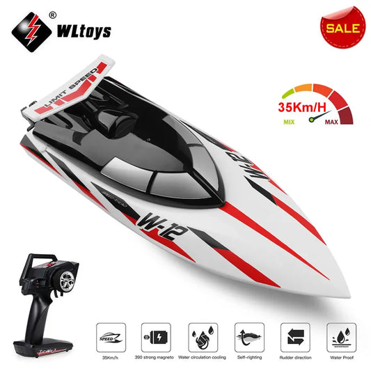 EZ WLtoys WL 912-A RC Racing Boat 35KM/H High Speed 2.4GHz Remote Control Toys Capsize Protection Speedboat BoatsToy Boys Kids Gift