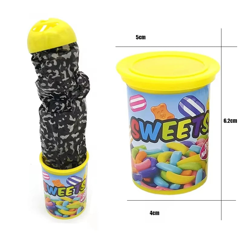 EZ The Potato Chip Snake Can Jump Stage Magic Tricks Spring Snake Toy April Fool Day Halloween Party Jokes in A Can Gag Gift Prank