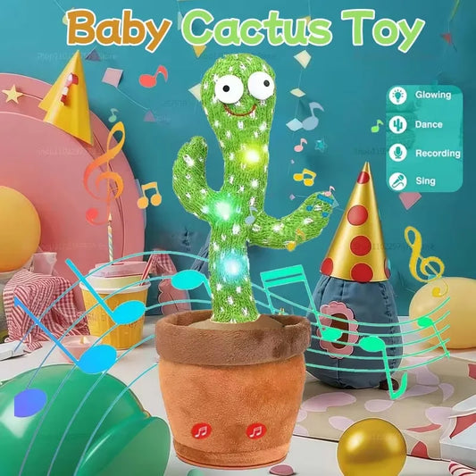 EZ Dancing Talking Cactus Toy Babies Kids Toddlers Interactive Singing Mimicking Recording Repeating Gift Boy Girl Educational Play