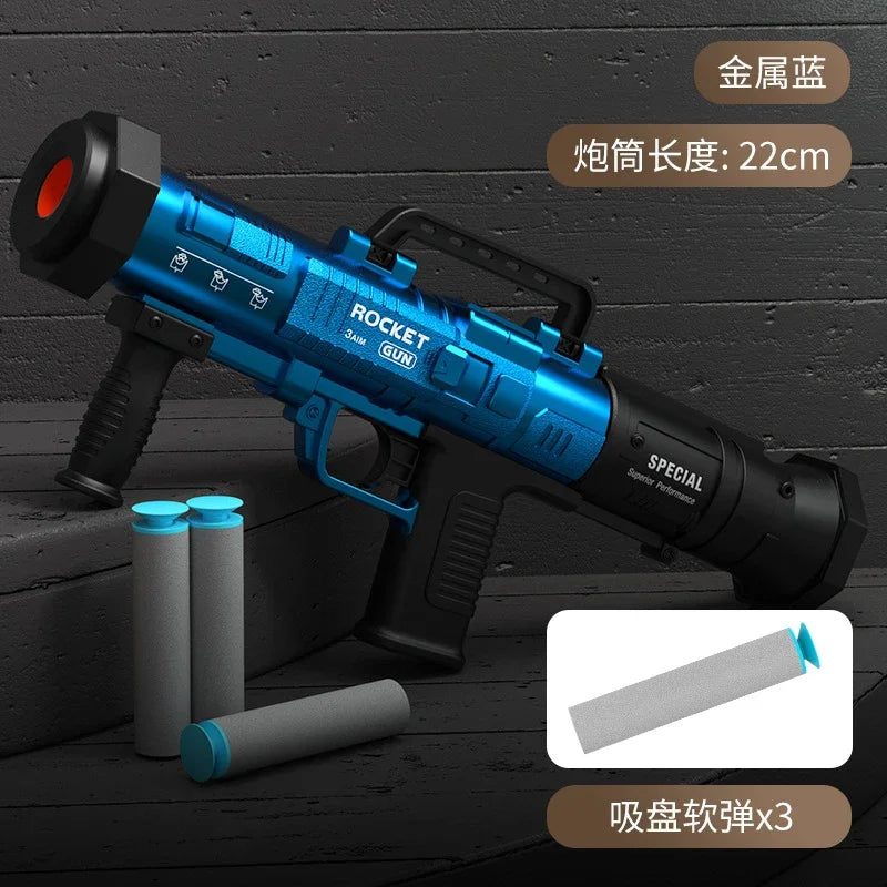 EZ Children'S Rpg Rocket Launcher Soft Bullet Gun Toy Gun Boy Simulation Rocket Launcher Manual Loading Christmas 2025