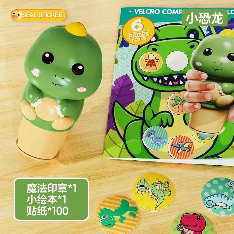 EZ Popular Children's Magic Seal Sticker Book Toy Stamp Reward Boys and Girls Cartoon Cute Rabbit