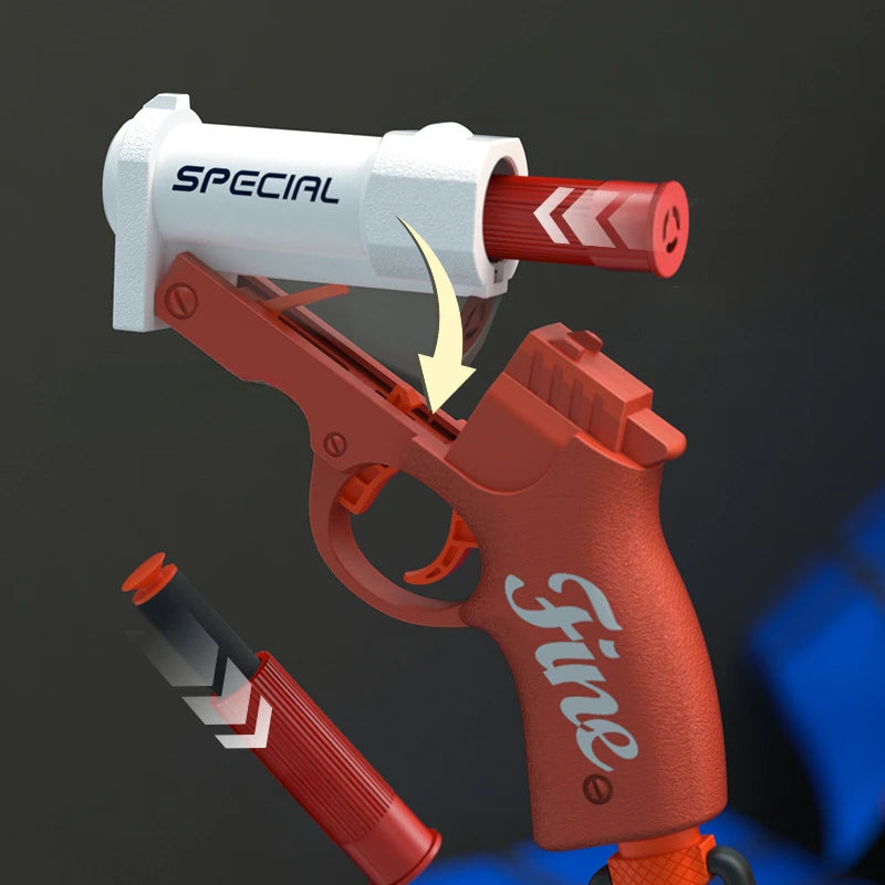 EZ Soft Bullet Mini S686 Shell Throwing Launcher Toy Gun Airsoft Foam Bullet Blaster CS Outdoor Weapon Children Pistol Gift for Kid
