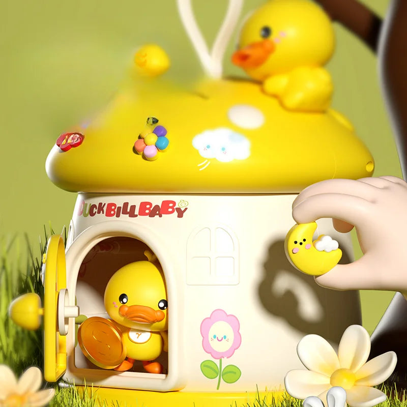 EZ Children Cute Cartoon Mushroom Molding Piggy Bank 3D Stickers for Creative DIY Desktop Ornaments Key Protection Gifts for Kids