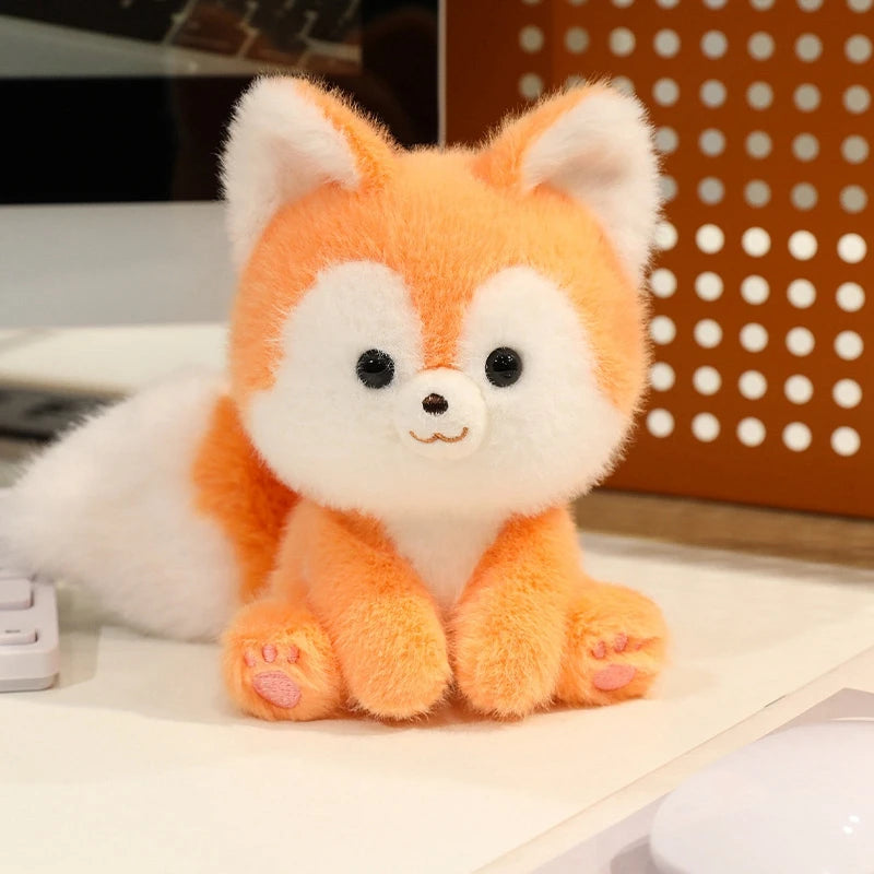 EZ Cute Sitting Animals Red Panda Fox Sloth Cat Soft Plush Dolls Stuffed Capybara Pig Plushie Baby Toys Gifts For Children