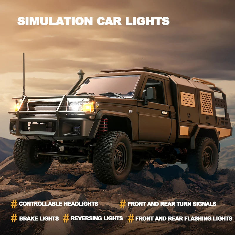 EZ MN82S RC Crawler 1/12 Full Scale LC79 RC Pickup Short Truck 4WD Remote Control Climbing Off-road Car Toys for Kids Adults Gifts