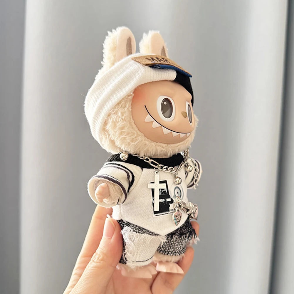 EZ For 17cm Labubu I II Idol Dolls Cute Mini Plush Doll'S Clothes