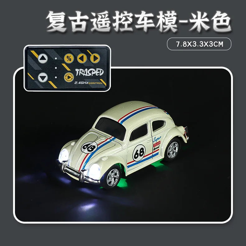 EZ 2025 New Wireless Mini Beetle Alloy Remote Control Car Small Mobile Phone Remote Control Model Car Toy Children'S Holiday Gift