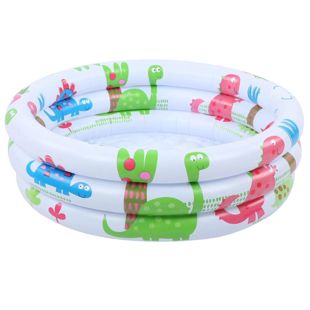 EZ Round Inflatable Baby Toddlers  Swimming Pool Portable Inflatable Children Little Pump Cartoon  Dinosaur Pool Indoor Outdoor for