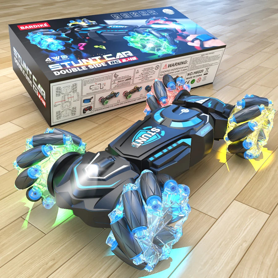 EZ 4WD RC stunt car rotation drift 2.4G wireless remote control car children's and boys sound and light toy car