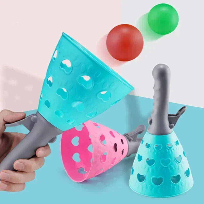 EZ Children's Puzzle Throwing Catapult Ball Parent-child Interaction Fun Elastic Catapult Boy and Girl Double Sports Toys Gift
