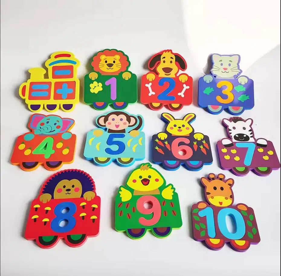 EZ Baby Toy Animal Bath Toys for Kids Soft EVA Paste Bathroom Toys Animal Cognitive Floating Water Toys for Boys Girls 2 to 4 Years