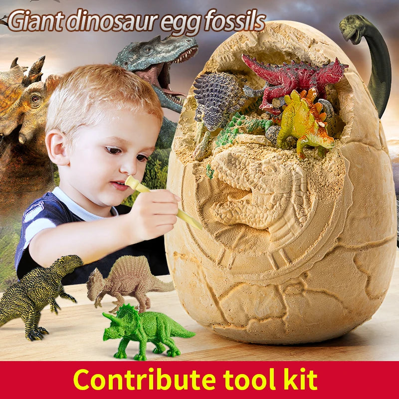 EZ Children archaeology dig dinosaur eggs toy dinosaur fossils Boys and girls diy handmade blind box dig earth dig treasure puzzle