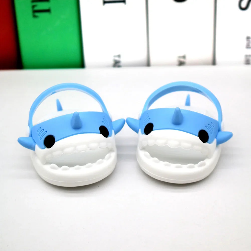 EZ Cartoon Rubber Slippers for Mini Labubu 17cm Vinyl Dolls Macaron Style