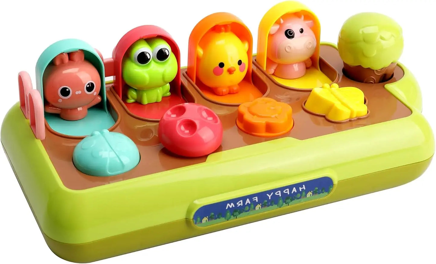 EZ Montessori Baby Pop Up Animals Toy Interactive Sensory Toys for Toddlers Developmental Educational Toy for Boys Girls 6-12 Month