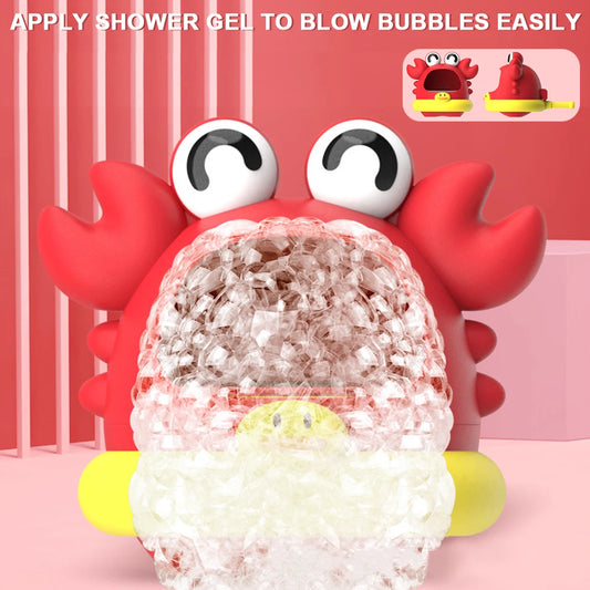 EZ Bathtub Soap Machine Blowing Bubble Baby Bath Toys Cute Cartoon Shark And Crab Bathroom Swimming Pool Toys Outdoor Foam Maker