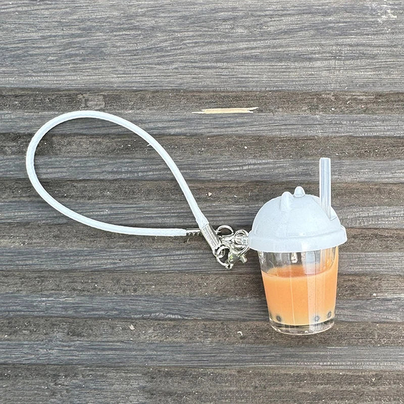 EZ 1 Piece 1:12 Doll House Mini Pearl Milk Tea Cup Model Pendant DIY Miniature Scene Accessories Doll House Decoration Toys