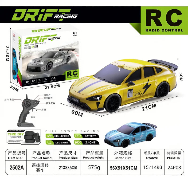 EZ 2025 New, Limited Edition Rc Drift GT3 RS 911 mi SU7 1:20 Drift Racing Car, Racing Kids Gift with High Speed Remote Control