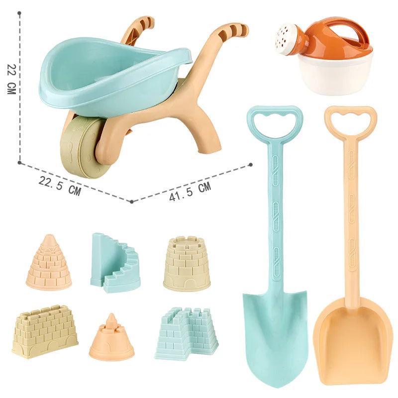 EZ Kids Trolley Beach Toys Play Sand Water Game Sandbox Molds Castle Shovel Watering Summer Outdoor Playa Tools Sand Toys for Baby