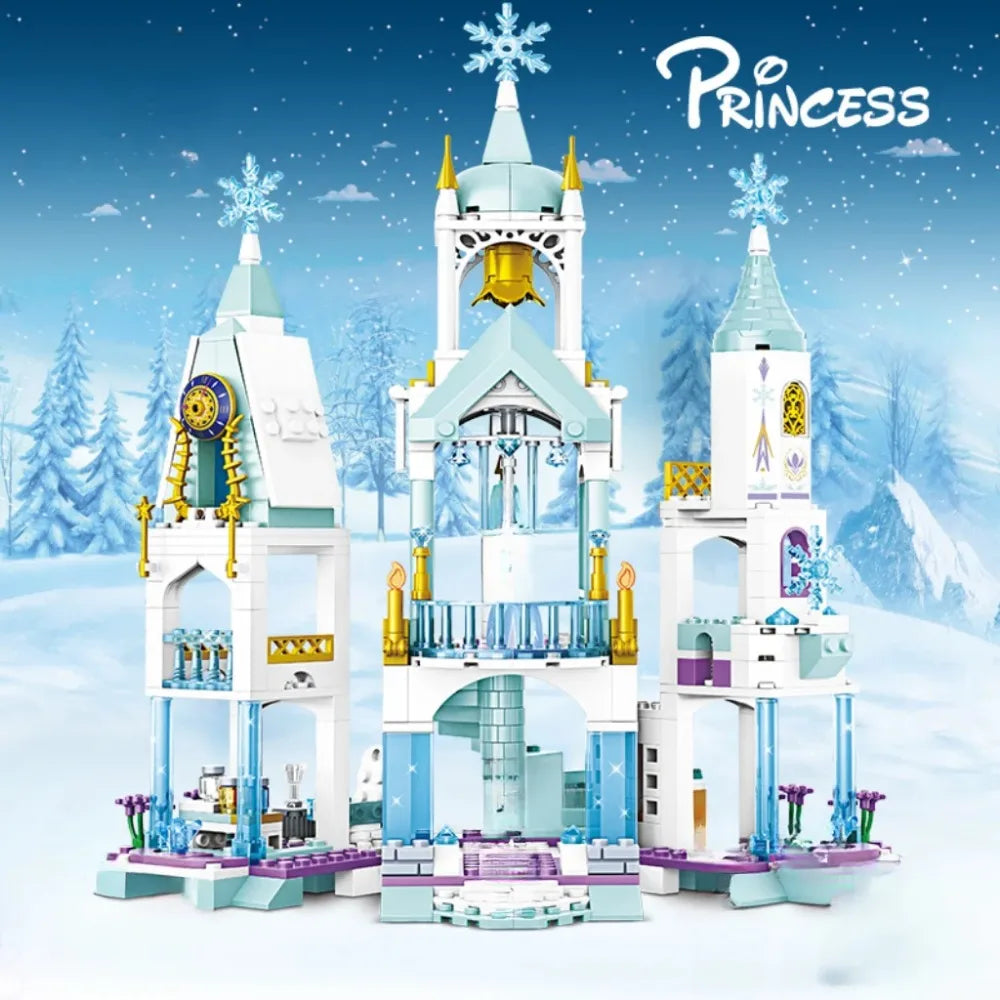 EZ Friends Princess Luxury Ice Castles Building Blocks Playground House Movies Bricks Classic Figures Set Toy for Girls DIY Gift