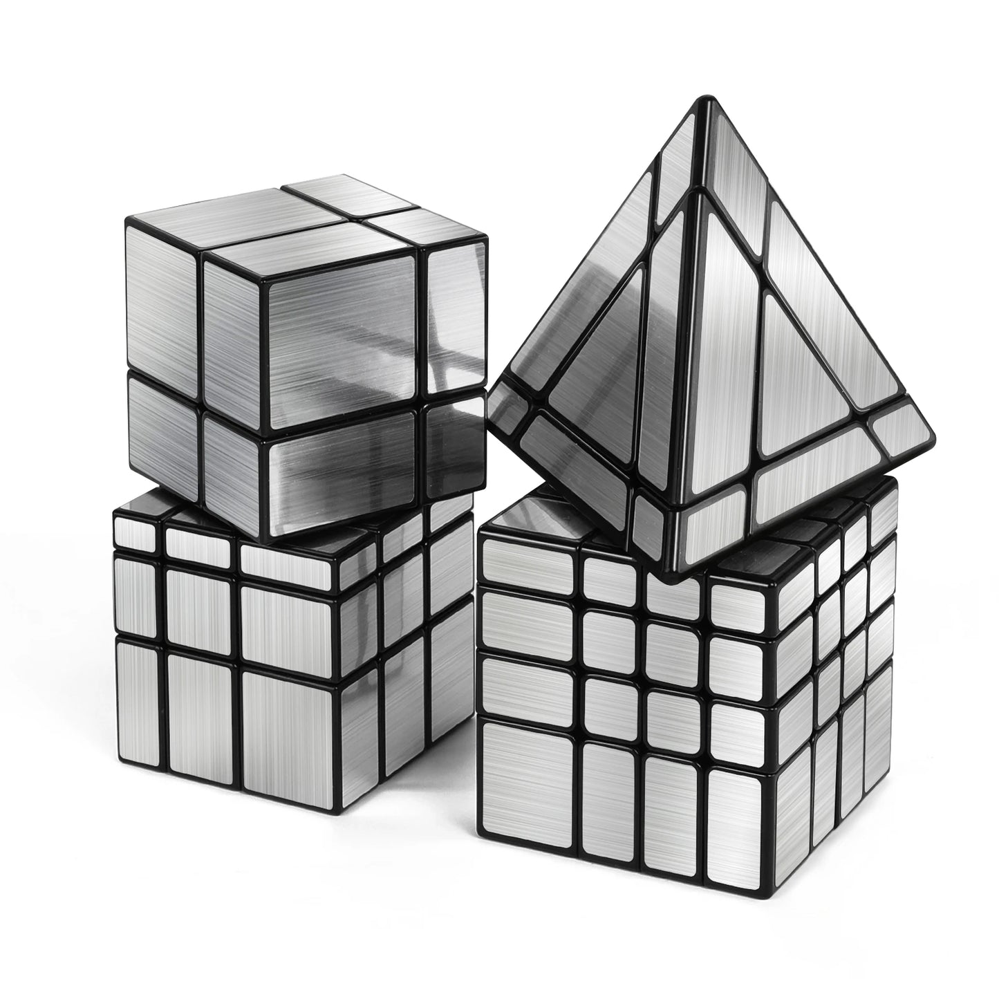 EZ SENGSO Mirror Cube 2x2 3x3 4x4 Magic Tower High-Reflectivity Puzzle Toy - Birthday Gift for Adults & Children's Logic Training