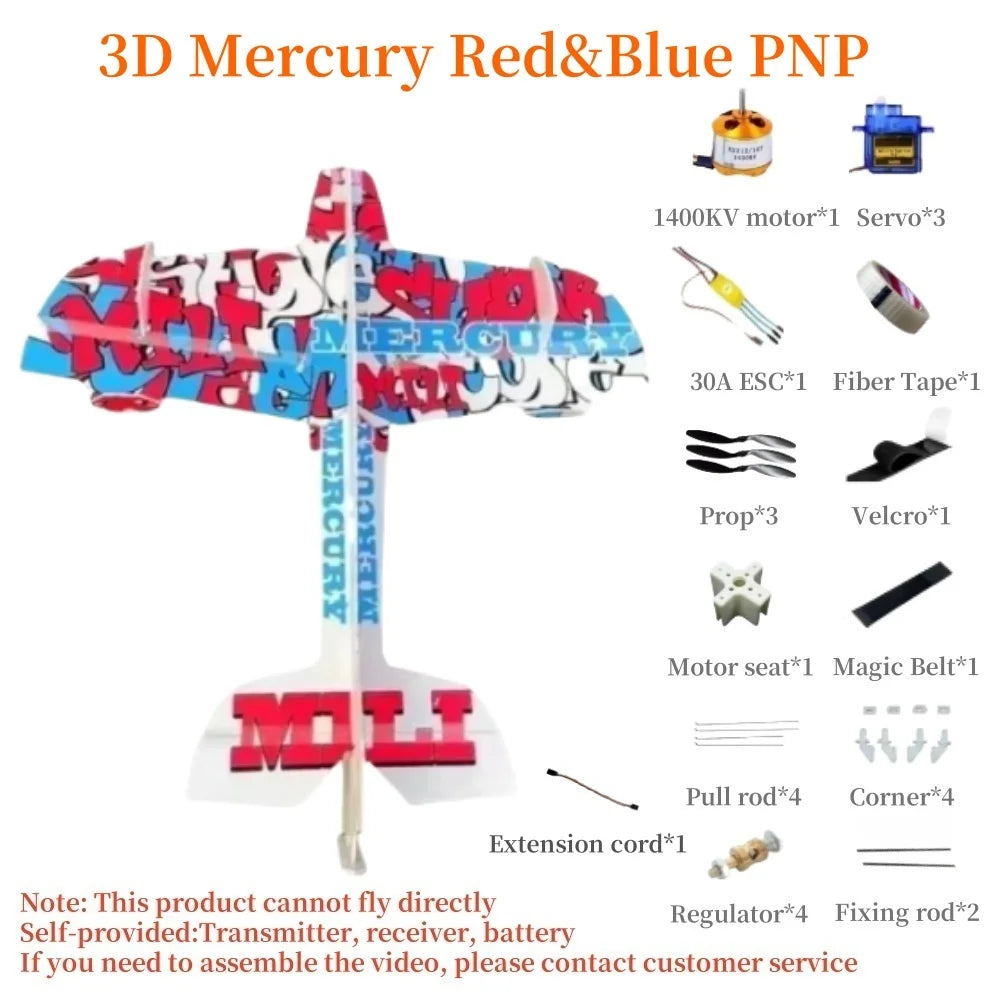 EZ 3D Mercury Fixed-wing Aerobatic Magic Board Plane Rc Airplane Take Your RC Flying To The Next Level KIT DIY Remote Control Plane
