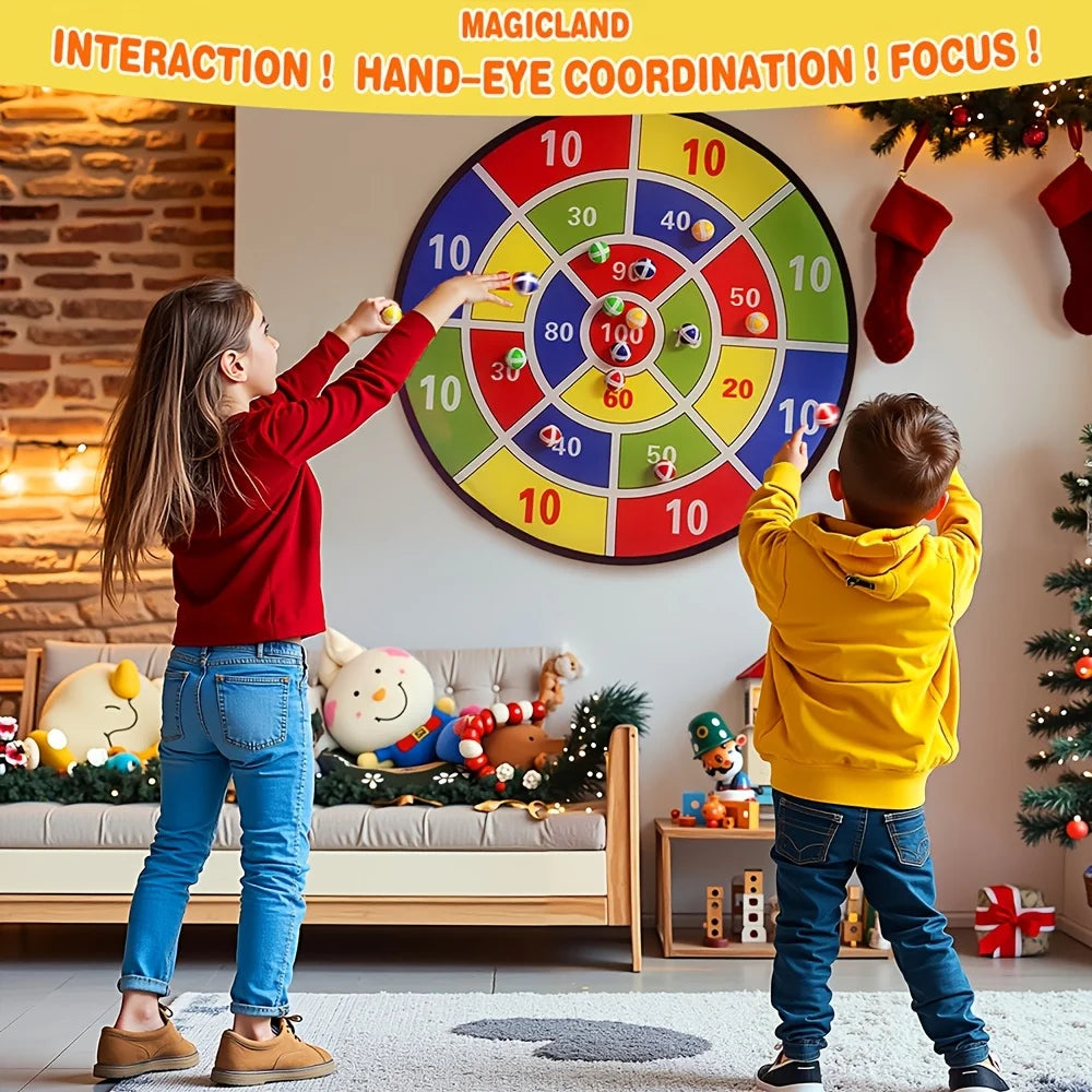 EZ Montessori Throw Sport Slingshot Target Sticky Ball Dartboard Basketball Board Games Educational Children's Outdoor Game Toy