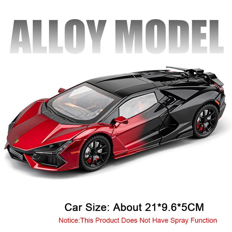 EZ 1:24 Scale Revuelto Miniature Model Toy Sports Cars Alloy Diecast Supercars Sound Light Doors