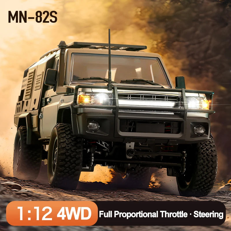 EZ MN82S RC Crawler 1/12 Full Scale LC79 RC Pickup Short Truck 4WD Remote Control Climbing Off-road Car Toys for Kids Adults Gifts