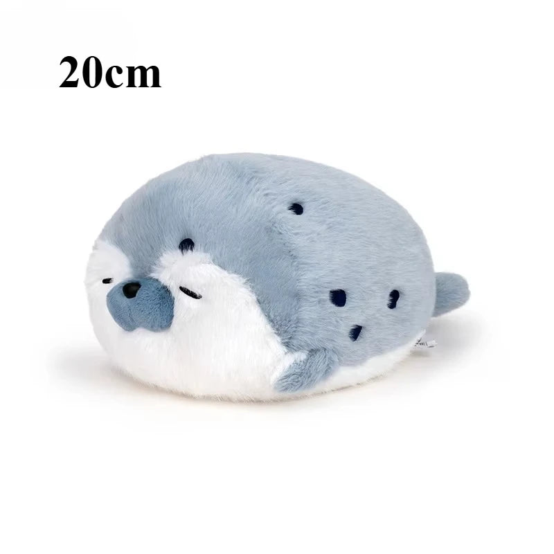 EZ New Seal Plush Toy Soft Pillow Lifelike Stuffed Marine Life Sea Otter Soft Doll Simulation Seal Cushion Christmas Birthday Gift