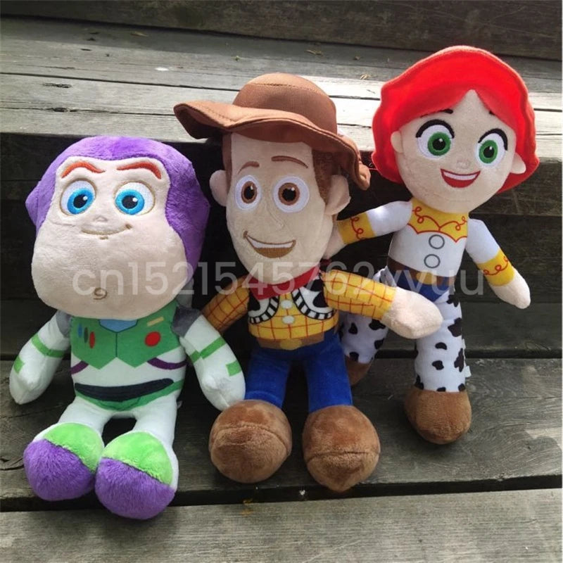 EZ 23cm Cute Woody Buzz Lightyear Plush Toy Lovely Stuffed Anime Jessie Plushies Pendant Cartoon Doll Home Decor Xmas Gifts