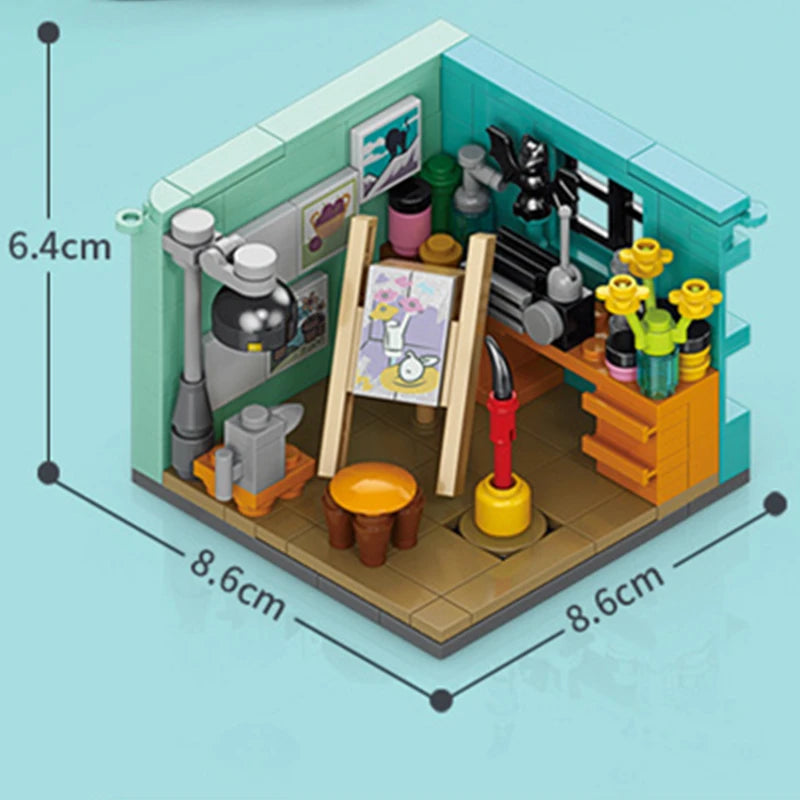 EZ NEW Dreams House Racer Car Doctor Painter Musician Scientist Pastry Chef Cameraman Astronaut Building Blocks Kit Brick Model Toy