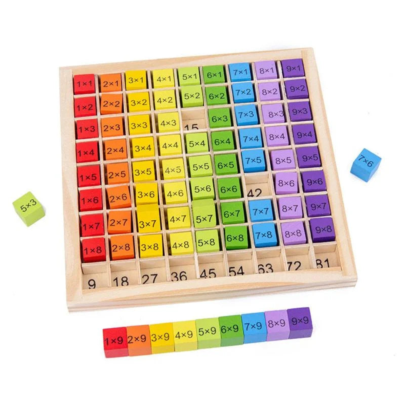 EZ Montessori Educational Wooden Math Toys For Kids Children Baby Toys 99 Multiplication Table Math Arithmetic Teaching Aids