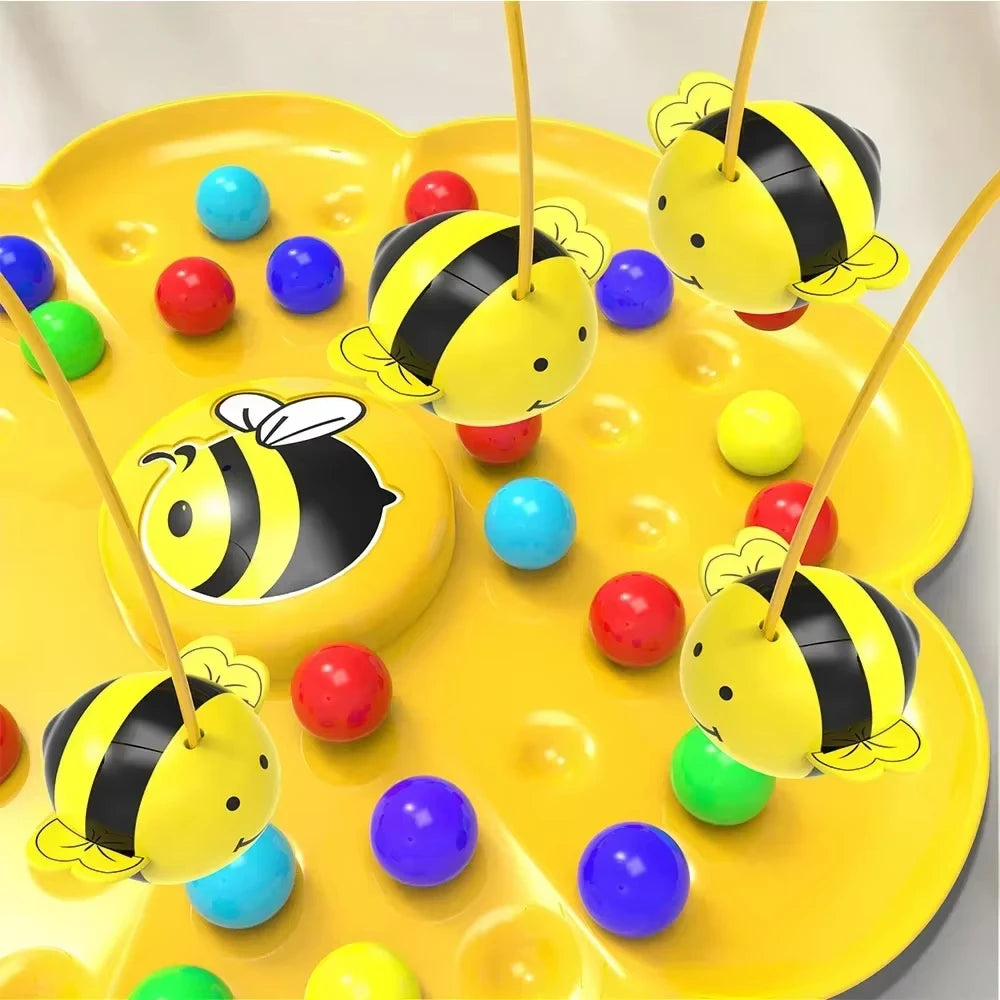 EZ Bumble Bee Magnetic Toy Funny Family Board Games Montessori Sorting Puzzle Fishing Toys Interactive Games for Kids and Adults