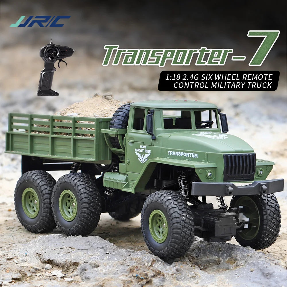 EZ JJRC 1/18 Rc Car Off-Road  2.4G Radio Controlled Car Military Electric Machine 10Km/h Rc Buggy Children's Cars Toys for Boys kid