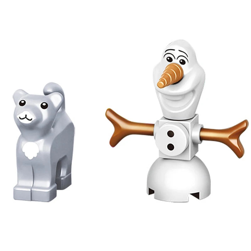 EZ Disney Frozen Dream Princess Elsa Ice Castle Princess Magic Castle Set Building Blocks Gift Toys