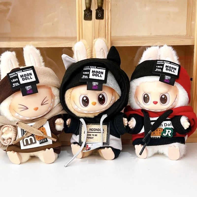 EZ For labubu v1/v2/v3 baby clothes cool sweater doll can be worn for labubu accessories Cute Decoration Little Cloths
