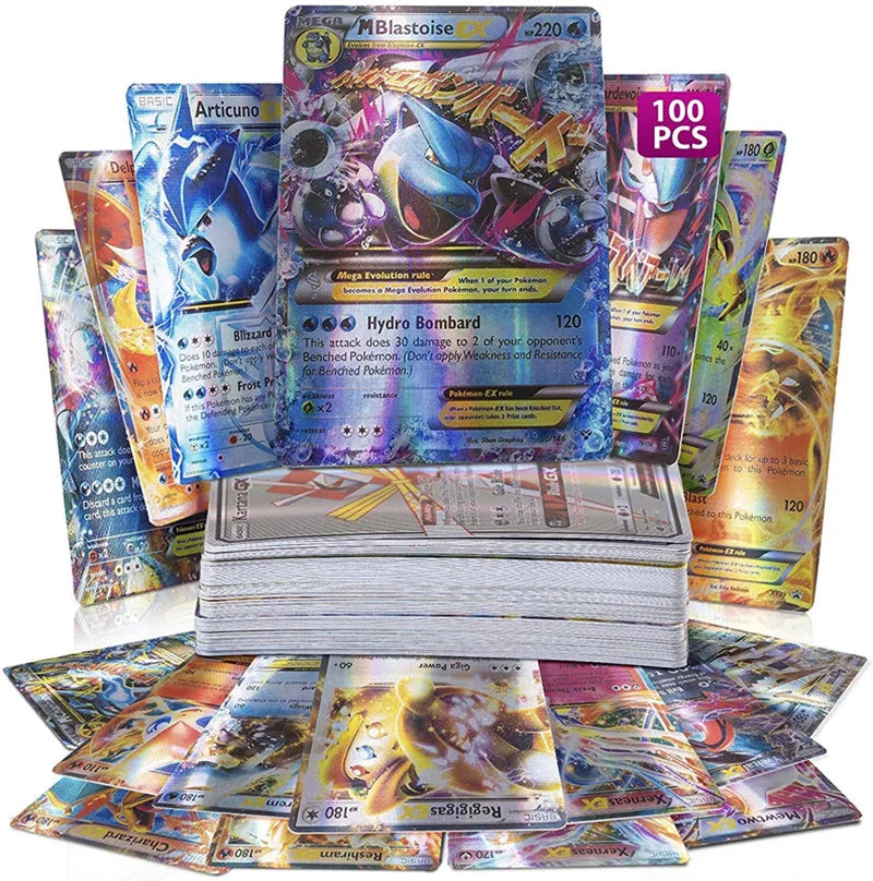 EZ 20Pcs English Pokemon Cards GX Tag Team Vmax EX Mega Shining Game Battle Carte Trading Collection Cards Toys Children Gifts