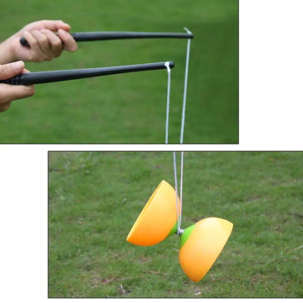 EZ Sensory Training Equipment Leather Chinese Diabolo Soft Thicken Chinese Yo-yo Bowl Shape Diabolo Toy Outdoor