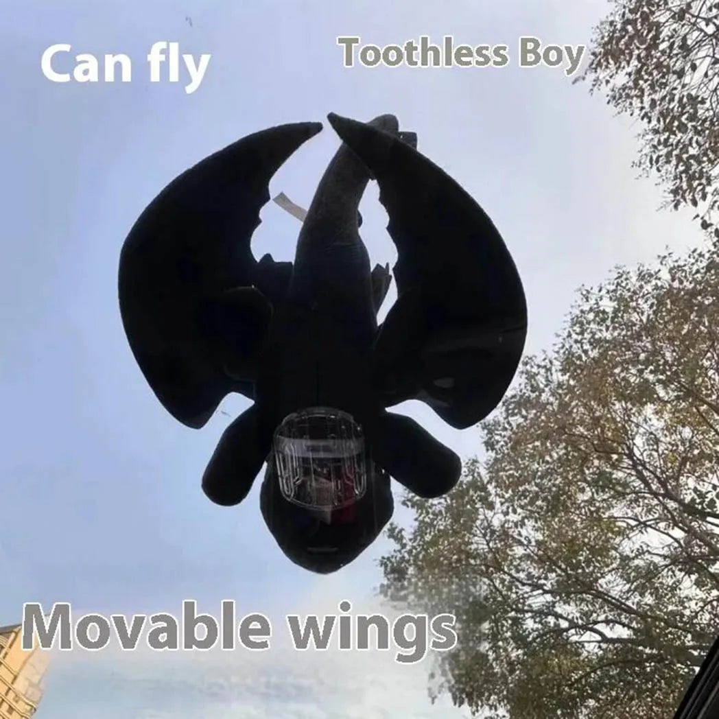 EZ 20/27/35CM 2025 New Fashion Car Accessories Plush Toys Removable Buckle Little Dragon The Wings Can Move Boys Gift Not charged