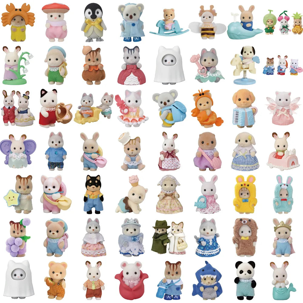 EZ 55pcs Calico Critters Stickers Laptop Scrapbook Decoration Graffiti Decals Skateboard Laptop Waterproof Sticker