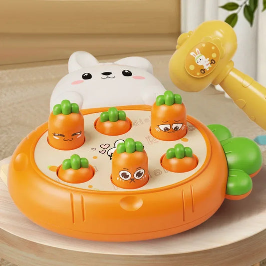 EZ Cartoon Montessori Baby Toys Toddler Educational Birthday Gift Animal Theme Knocking Game Parent Child Board Hammering Game