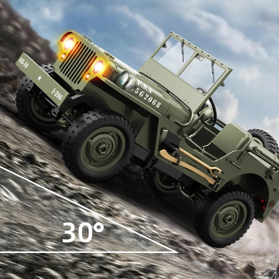 EZ C8815 1/10 WILLYS 2.4G Rc Car 1941 4WD RTR Crawler Climbing Scale Military Truck Offroad Vehicle Adult Toys Gift For Kids