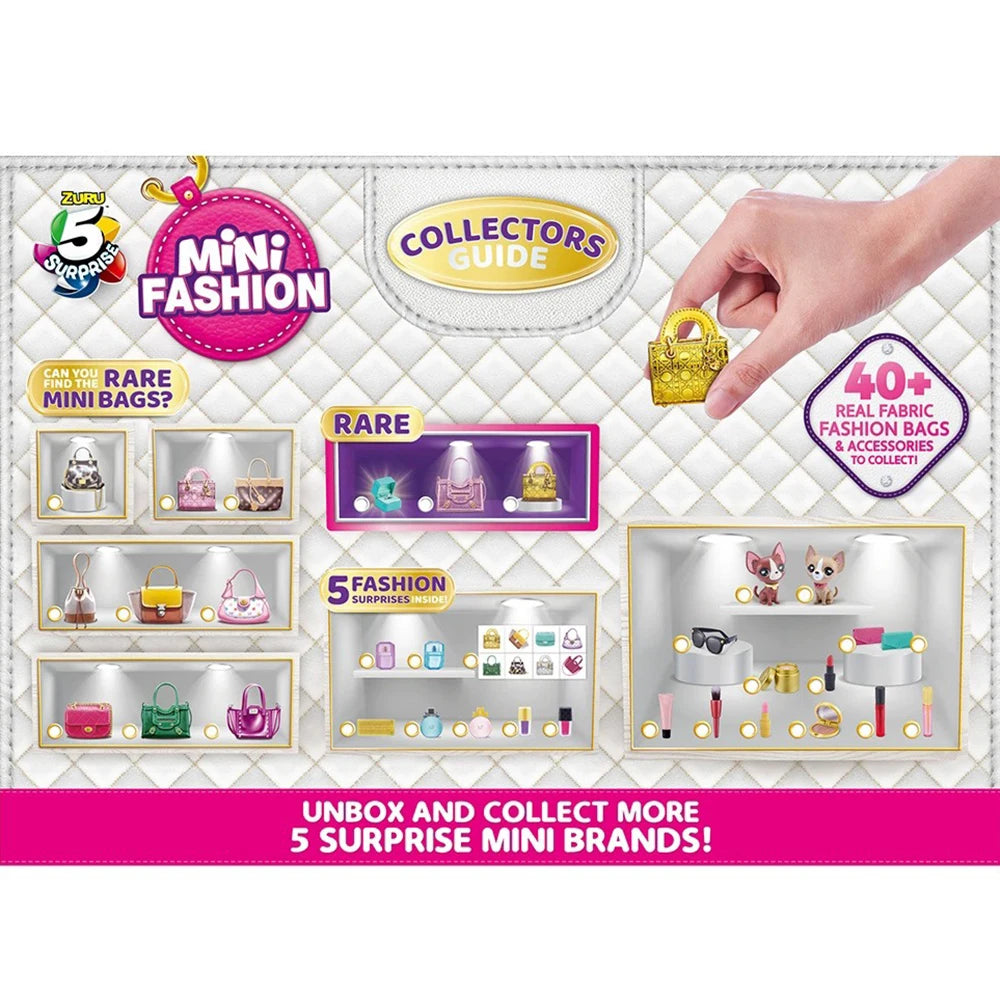 EZ Zuru 5 Surprise Mini Brands Toys Original Miniature Toy  Mini Bags Mystery Blind Box Accessories for Dolls Fashion Bag Shoe Toys