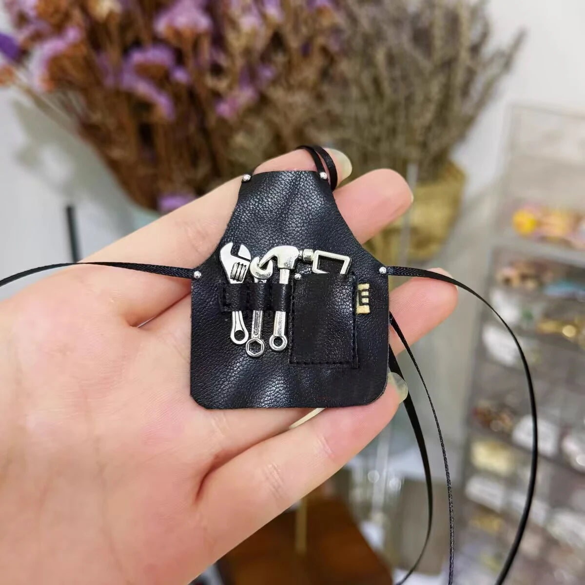 EZ 17cm Labubu Repairman Apron Ob11 Clothes 10cm Cotton Doll Bib Bjd Doll Accessories Mini Repair Tools Cute Toys