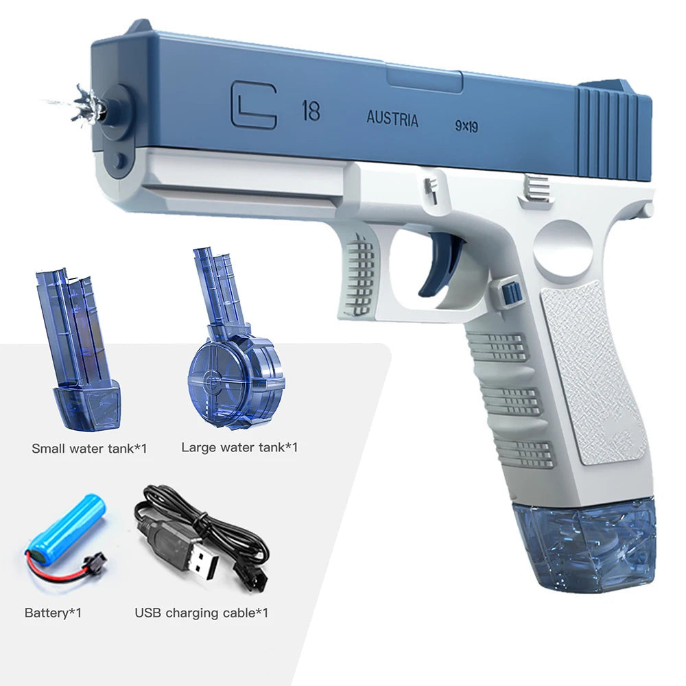 EZ M416 Water Gun Electric Pistol Shooting Toy Full Automatic Summer Shoot Beach Outdoor Fun Toy For Children Boys Girl Adults Gift