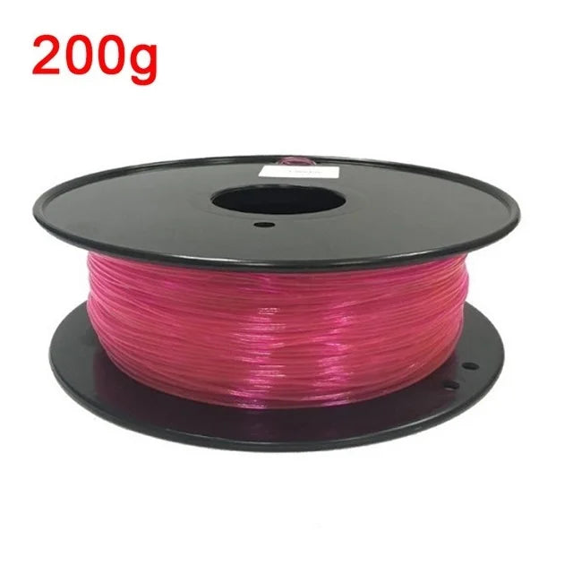 EZ Flexible Filament TPU 1.75mm 200g Translucent Filament Soft 95A TPU FDM 3D Printer Material Glow In The Dark Filament Rainbow