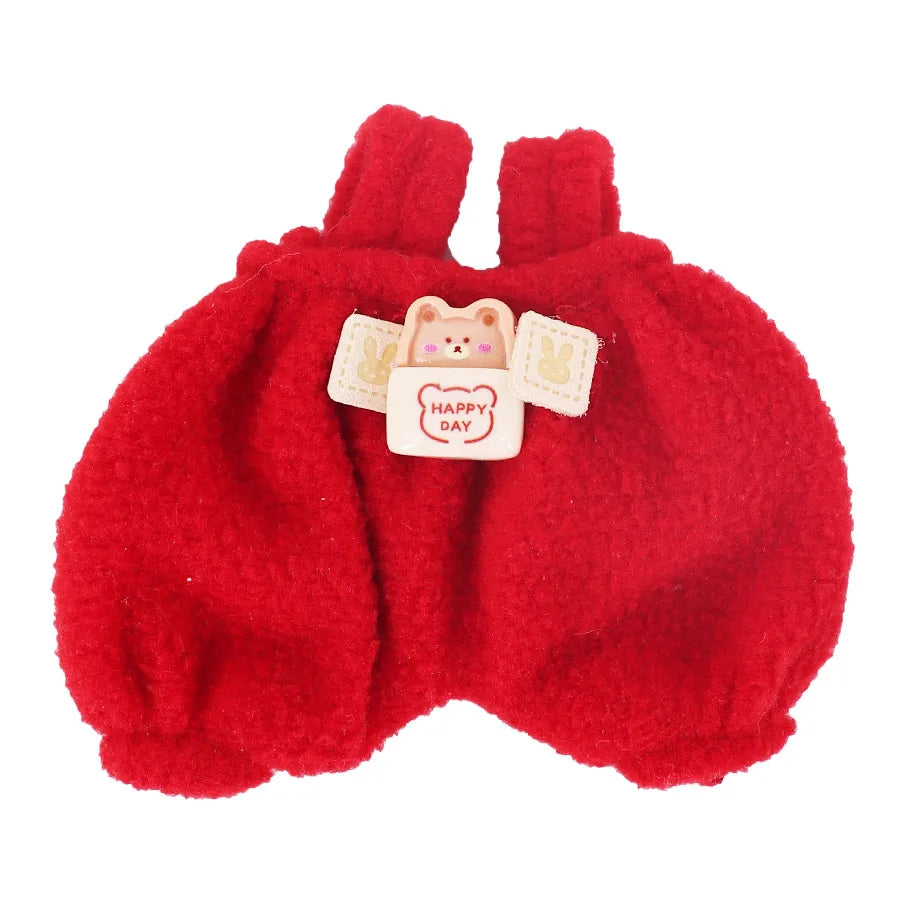 EZ Doll Pants+Doll Shoes For labubu 17cm Plush Doll Clothes Accessories Girl's Toys Birthday Present