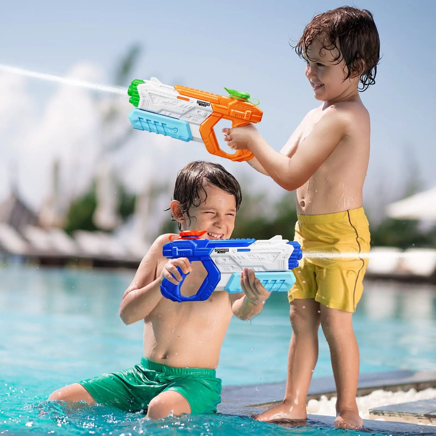 EZ 600cc High Capacity Water Gun for Kids Adults Long Range Watergun Summer Water Blaster Toy Super Soaker for Swimming Pool Beach
